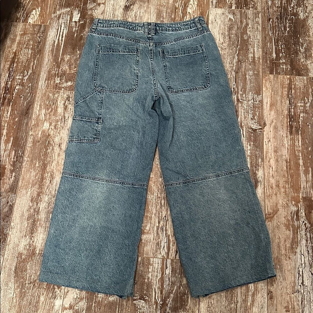 We The Free Free People Wide Leg Cargo Style Zippers & Pockets Design - Picture 7 of 8